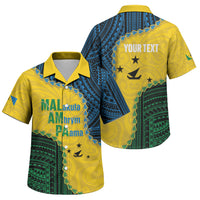 Personalised Malampa Province Vanuatu Family Matching Tank Maxi Dress and Hawaiian Shirt Map With Polynesian Pattern LT14 Son's Shirt Multicolor - Polynesian Pride