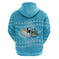 Aloha Hawaii Humuhumu Reef Triggerfish Hoodie Hawaiian Leis Kakau Pattern LT14 - Polynesian Pride