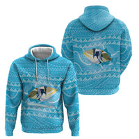 Aloha Hawaii Humuhumu Reef Triggerfish Hoodie Hawaiian Leis Kakau Pattern LT14 - Polynesian Pride