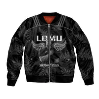 New Zealand Silver Fern Rugby Bomber Jacket Aotearoa Godfather Proud Gone But Never Forgotten LT14 Unisex Black - Polynesian Pride