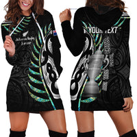 Personalised New Zealand Silver Fern Rugby Hoodie Dress Paua Shell With Champions Trophy History NZ Forever LT14 - Polynesian Pride