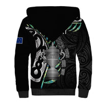 Personalised New Zealand Silver Fern Rugby Sherpa Hoodie Paua Shell With Champions Trophy History NZ Forever LT14 - Polynesian Pride