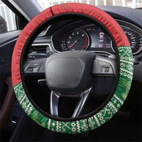 Hawaii Christmas Steering Wheel Cover Tiki Santa Mele Kalikimaka LT14 - Polynesian Pride