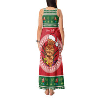 Personalized Hawaii Christmas Tank Maxi Dress Tiki Santa Mele Kalikimaka LT14 - Polynesian Pride