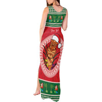 Personalized Hawaii Christmas Tank Maxi Dress Tiki Santa Mele Kalikimaka LT14 - Polynesian Pride