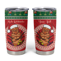 Personalized Hawaii Christmas Tumbler Cup Tiki Santa Mele Kalikimaka