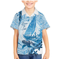 New Zealand Saling Family Matching Mermaid Dress and Hawaiian Shirt Aotearoa Yacht Racing - Born To Sail