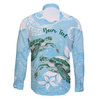 Personalised Polynesia Valentine's Day Family Matching Short Sleeve Bodycon Dress and Hawaiian Shirt SeaTurtle Couple Polynesian - Fairy Sparkles Color