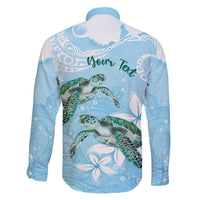 Personalised Polynesia Valentine's Day Family Matching Summer Maxi Dress and Hawaiian Shirt SeaTurtle Couple Polynesian - Fairy Sparkles Color