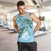 Personalised Polynesia Valentine's Day Men Tank Top SeaTurtle Couple Polynesian - Fairy Sparkles Color LT14 Blue - Polynesian Pride