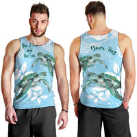 Personalised Polynesia Valentine's Day Men Tank Top SeaTurtle Couple Polynesian - Fairy Sparkles Color LT14 - Polynesian Pride