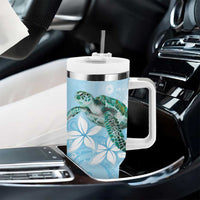 Personalised Polynesia Valentine's Day Tumbler With Handle SeaTurtle Couple Polynesian - Fairy Sparkles Color LT14 - Polynesian Pride