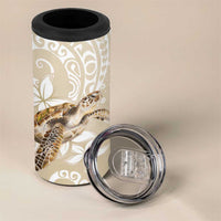 Happy Valentine's Day Polynesia 4 in 1 Can Cooler Tumbler SeaTurtle Couple Polynesian - Pollinate Color LT14 - Polynesian Pride