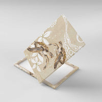 Happy Valentine's Day Polynesia Canvas Wall Art SeaTurtle Couple Polynesian - Pollinate Color LT14 With Frame Beige - Polynesian Pride