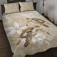 Happy Valentine's Day Polynesia Quilt Bed Set SeaTurtle Couple Polynesian - Pollinate Color LT14 Beige - Polynesian Pride