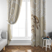 Happy Valentine's Day Polynesia Window Curtain SeaTurtle Couple Polynesian - Pollinate Color LT14 - Polynesian Pride