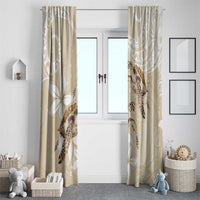 Happy Valentine's Day Polynesia Window Curtain SeaTurtle Couple Polynesian - Pollinate Color LT14 - Polynesian Pride