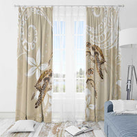 Happy Valentine's Day Polynesia Window Curtain SeaTurtle Couple Polynesian - Pollinate Color LT14 - Polynesian Pride