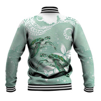 Happy Valentine's Day Polynesia Baseball Jacket SeaTurtle Couple Polynesian - Green Lester Color LT14 - Polynesian Pride