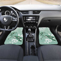 Happy Valentine's Day Polynesia Car Mats SeaTurtle Couple Polynesian - Green Lester Color LT14 Set 2pcs - Front Green - Polynesian Pride