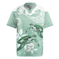 Happy Valentine's Day Polynesia Rugby Jersey SeaTurtle Couple Polynesian - Green Lester Color LT14 Green - Polynesian Pride