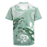 Happy Valentine's Day Polynesia Rugby Jersey SeaTurtle Couple Polynesian - Green Lester Color LT14 - Polynesian Pride