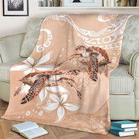 Happy Valentine's Day Polynesia Blanket SeaTurtle Couple Polynesian - Desert Sand Color LT14 - Polynesian Pride