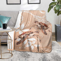 Happy Valentine's Day Polynesia Blanket SeaTurtle Couple Polynesian - Desert Sand Color LT14 - Polynesian Pride