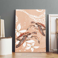 Happy Valentine's Day Polynesia Canvas Wall Art SeaTurtle Couple Polynesian - Desert Sand Color LT14 - Polynesian Pride