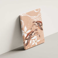 Happy Valentine's Day Polynesia Canvas Wall Art SeaTurtle Couple Polynesian - Desert Sand Color LT14 - Polynesian Pride