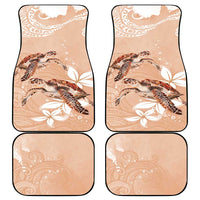 Happy Valentine's Day Polynesia Car Mats SeaTurtle Couple Polynesian - Desert Sand Color LT14 - Polynesian Pride