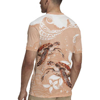 Happy Valentine's Day Polynesia Rugby Jersey SeaTurtle Couple Polynesian - Desert Sand Color LT14 - Polynesian Pride