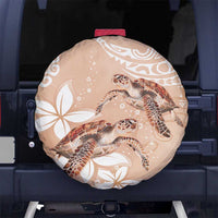 Happy Valentine's Day Polynesia Spare Tire Cover SeaTurtle Couple Polynesian - Desert Sand Color LT14 - Polynesian Pride