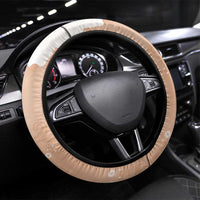 Happy Valentine's Day Polynesia Steering Wheel Cover SeaTurtle Couple Polynesian - Desert Sand Color LT14 Universal Fit Desert Sand - Polynesian Pride