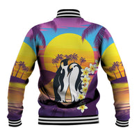 Hawaii Penguin Couple Baseball Jacket You Are My Valentine - Tropical Sunset Vibes LT14 - Polynesian Pride