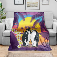 Hawaii Penguin Couple Blanket You Are My Valentine - Tropical Sunset Vibes LT14 - Polynesian Pride