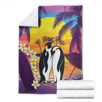 Hawaii Penguin Couple Blanket You Are My Valentine - Tropical Sunset Vibes LT14 - Polynesian Pride