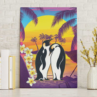 Hawaii Penguin Couple Canvas Wall Art You Are My Valentine - Tropical Sunset Vibes LT14 Without Frame Purple - Polynesian Pride