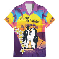 Hawaii Penguin Couple Hawaiian Shirt You Are My Valentine - Tropical Sunset Vibes LT14 Purple - Polynesian Pride