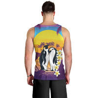 Hawaii Penguin Couple Men Tank Top You Are My Valentine - Tropical Sunset Vibes LT14 - Polynesian Pride