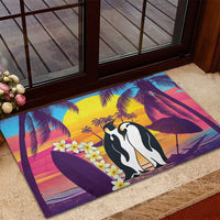 Hawaii Penguin Couple Rubber Doormat You Are My Valentine - Tropical Sunset Vibes LT14 - Polynesian Pride