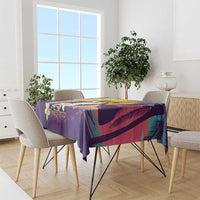 Hawaii Penguin Couple Tablecloth You Are My Valentine - Tropical Sunset Vibes LT14 - Polynesian Pride