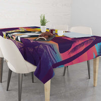 Hawaii Penguin Couple Tablecloth You Are My Valentine - Tropical Sunset Vibes LT14 - Polynesian Pride
