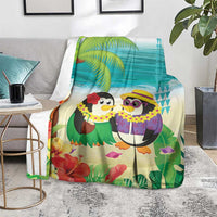 Hawaii Penguin Couple Blanket Hawaiian Kakau - Tropical Summer Vibes LT14 - Polynesian Pride