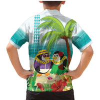 Hawaii Penguin Couple Family Matching Mermaid Dress and Hawaiian Shirt Hawaiian Kakau - Tropical Summer Vibes