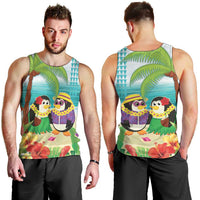 Hawaii Penguin Couple Men Tank Top Hawaiian Kakau - Tropical Summer Vibes LT14 - Polynesian Pride