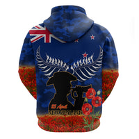 New Zealand ANZAC Day Hoodie 25 April Last Post Camouflage With Poppies LT14 - Polynesian Pride