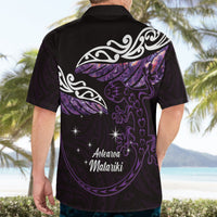 New Zealand Matariki Hawaiian Shirt Maori New Year Silver Fern And Lizard - Purple LT14 - Polynesian Pride