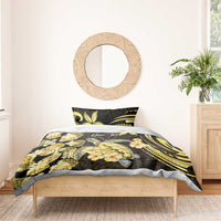 Personalised Aloha Hawaii Oahu Island Bedding Set Gathering Place Sea Turtle Ilima Flowers