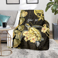 Personalised Aloha Hawaii Oahu Island Blanket Gathering Place Sea Turtle Ilima Flowers LT14 - Polynesian Pride
